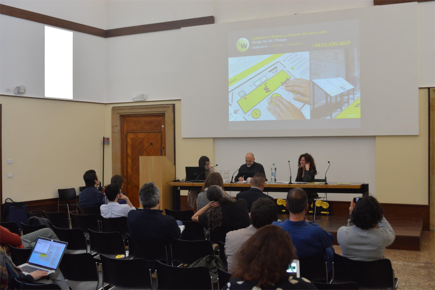 Several pictures of the "Cartographies of the Unseen" International Seminar