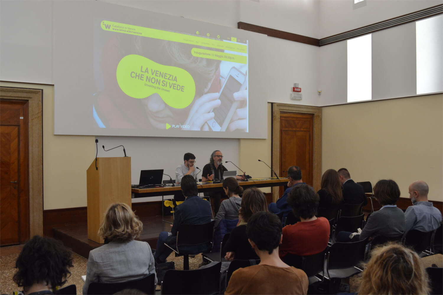 Several pictures of the "Cartographies of the Unseen" International Seminar